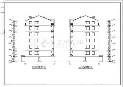 三单元单元式六层住宅楼建筑设计cad施工图（含设计说明）图纸设计说明土木在线