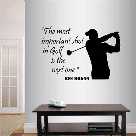 Winston Porter Ben Hogan Quote The Most Important Shot Golf Player Wall