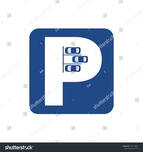 Car Parking Logo Sign Logotype Blue Stock Vector Royalty Free