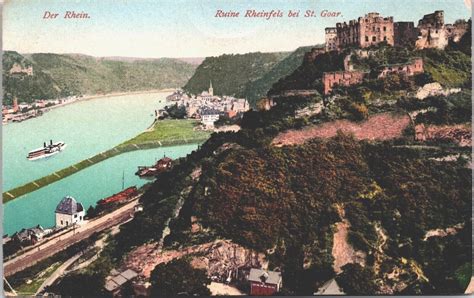 Germany Der Rhein Ruine Rheinfels Bei St Goar Sankt Goar Vintage