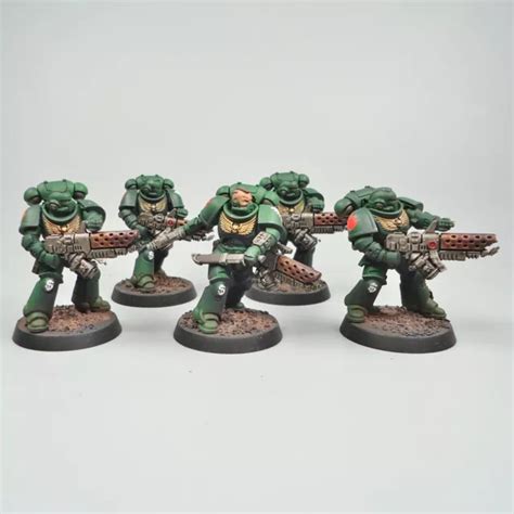 Warhammer 40k Army Space Marines Dark Angels Infernus Marines X5 Peint