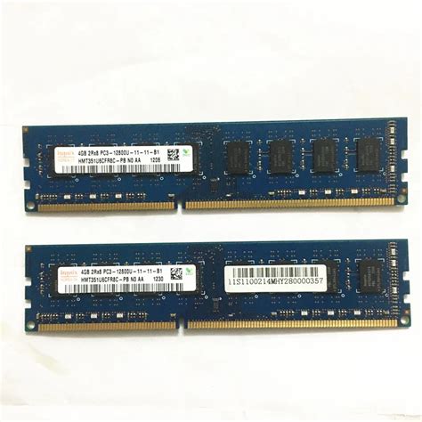hynix ddr3 ram 4gb 1600mhz 4GB 2RX8 PC3-12800U-11-11-B1 DDR3 4GB 1600 ...