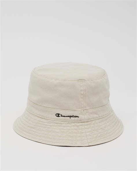 Shop Champion Reversible Bucket Hat In Midway Brown Pebblestone Fast