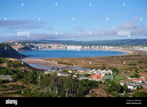 View Over The Village And Bay Of São Martinho Do Porto Stock Photo Alamy