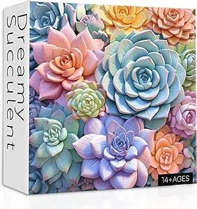 Amazon Succulents Plant Puzzles For Adults Pieces Rainbow