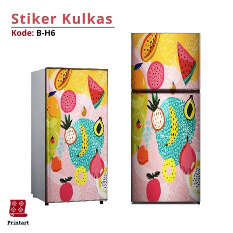 Jual Stiker Kulkas 1 Pintu Dan Stiker Kulkas 2 Pintu Motif Buah B H6