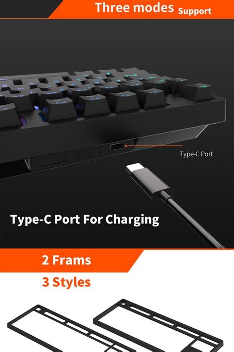 Royal Kludge RK87 87 คย Hot Plug แบบมสาย Backlight Rgb tkl teclado เกมคอมพวเตอรแปนพมพ