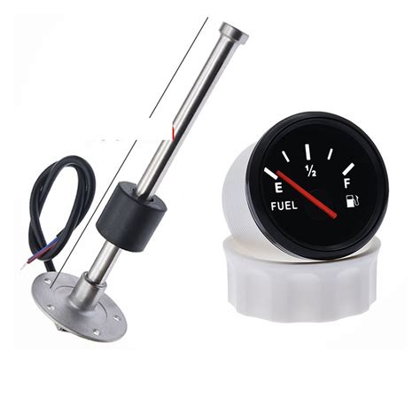 0-190 Ohm Fuel Level Gauge With Fuel Level Sensor 52mm Fuel Level With