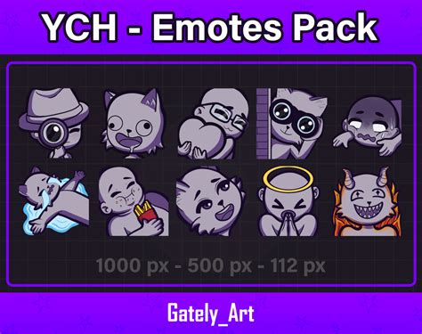 For Hire Ych Emotes For Twitch They Also Work Like Stickers For