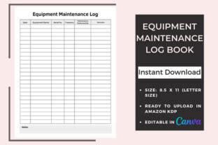 Equipment Maintenance Log Book KDP Graphic By BKS Studio Creative