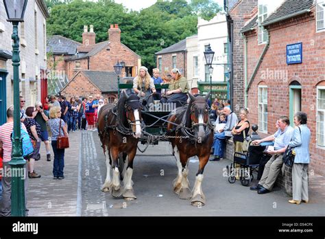 Blists Hill Victorian Town museum in Shropshire England Uk. horse and ...