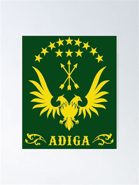 Circassian Flagadiga Poster For Sale By Shadiadiga Redbubble