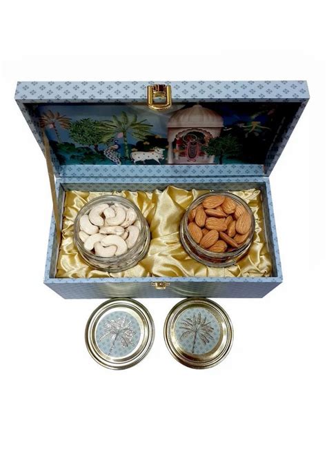 Wooden Diwali Gift Box Dry Fruit Jar G Box Capacity Gms At