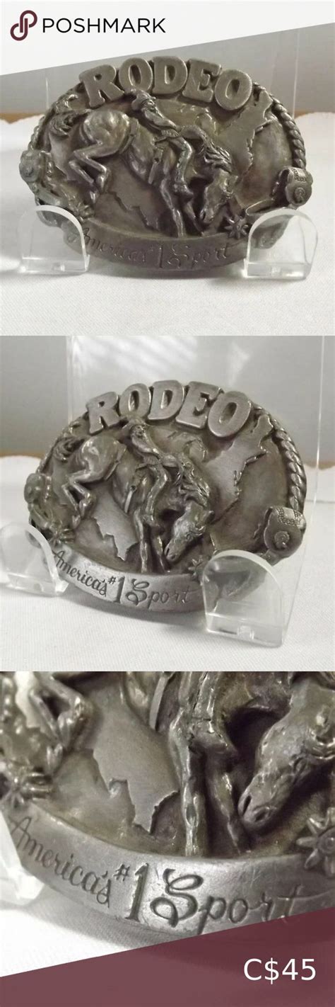 Vintage Siskiyou Pewter Rodeo America S Sport Belt Buckle Belts