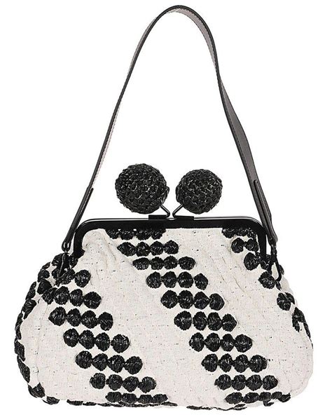 Weekend By Maxmara Embellished Chain Link Shoulder Bag In Black Lyst