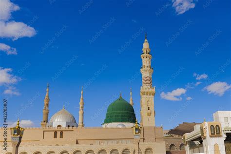 The Green Dome of Madinah Mosque Stock Photo | Adobe Stock