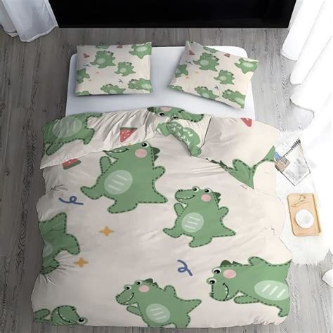 Housse De Couette X Dinosaure Dessin Anim Parure De Lit Adulte