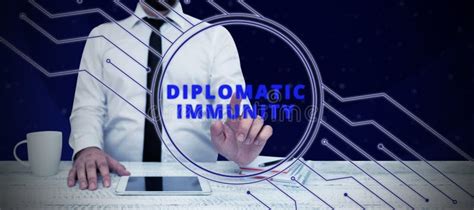 Conceptual Caption Diplomatic Immunity Business Idea Law That Gives Foreign Diplomats Special