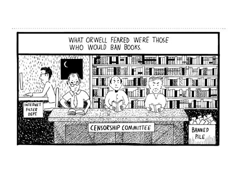 Stuart Mcmillens Graphic Illustration Comparing Orwells 1984 With