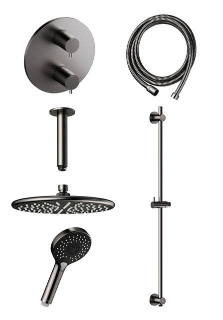 Concealed Graphite Grey Pvd Silhouet Sr Concealed Shower System