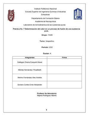 7 Reporte de Termo Instituto Politécnico Nacional