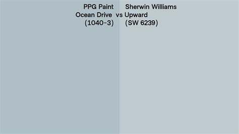 PPG Paint Ocean Drive 1040 3 Vs Sherwin Williams Upward SW 6239