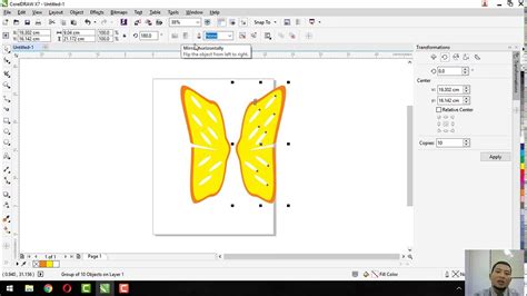 Fungsi Shape Tool Coreldraw X7 Part 2 Membuat Kupu Kupu Singkat YouTube