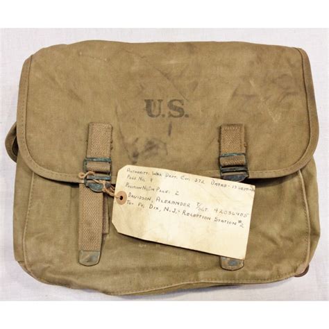 Ww2 American M1936 Musette Bag Dated 1944 IUCN Water