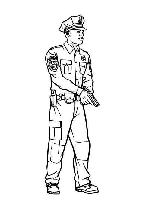Desenho De Policial Para Colorir E Imprimir - 7