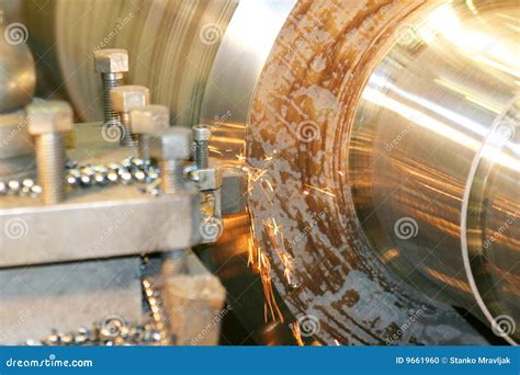 Lathe Turning Stainless Steel Stock Photo Image Of Profession Lathe