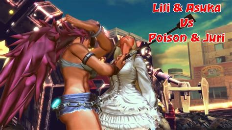 Juri And Poison Vs Asuka And Lili Street Fighter X Tekken Battle Sfxt Mods Youtube