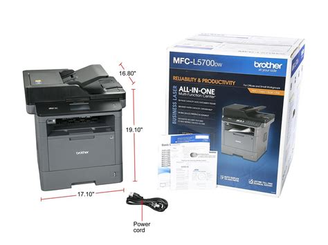 Brother MFC-L5700DW Wirelss Duplex All-in-One Monochrome Laser Printer ...