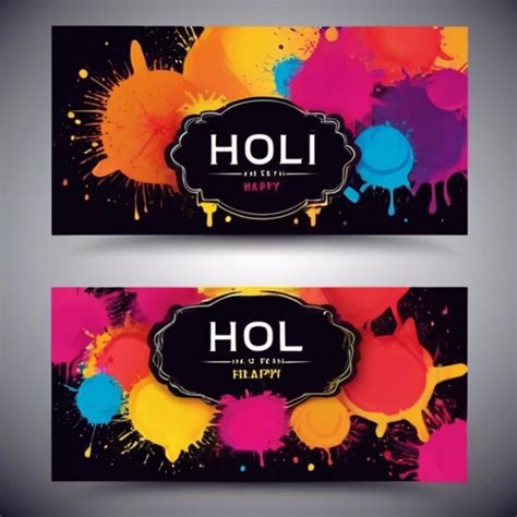 Premium Photo Vibrant Happy Holi Festival Banner Design Vector Template