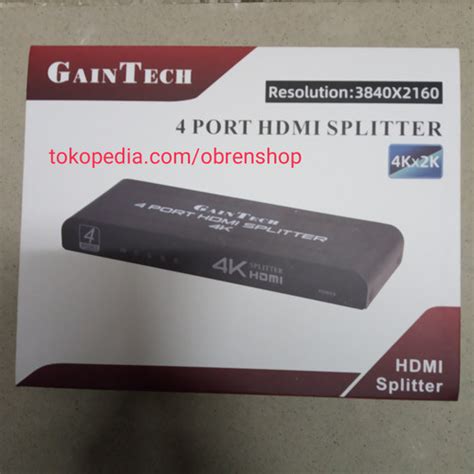 Jual HDMI Splitter 4 Port Gaintech Jakarta Pusat Obren Shop Tokopedia