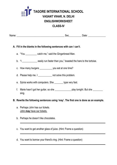 Modals Interactive Exercise For Grade 4 Live Worksheets Worksheets Library