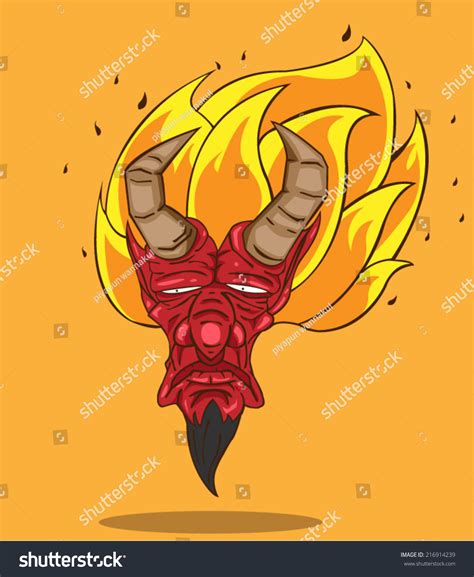 Red Devil Character Vector Illustration Monster Stock Vector Royalty