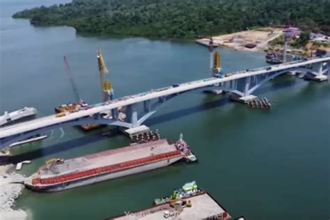 Progres Pembangunan Jalan Tol Penghubung Dan Jembatan Duplikat Di Pulau