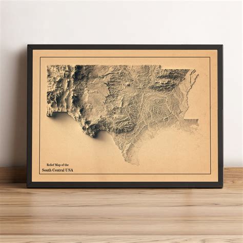 South Central Usa Map South Central D Relief Map Texas Map New