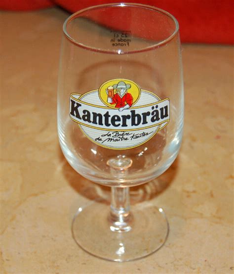 Ancien verre à bière KANTERBRAU la bière du maitre Kanter 25 cl