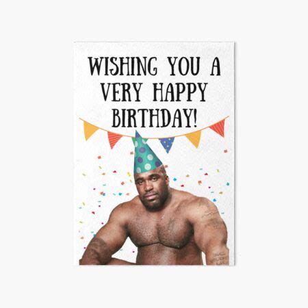 Big Dick Black Guy Meme Barry Wood Happy Birthday Card Art Board