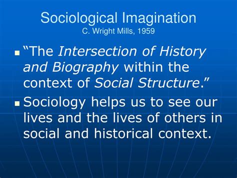 Ppt The Sociological Imagination And The American Dream Powerpoint