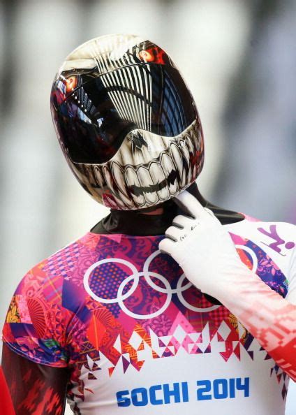 How Appropriate A Helmet With Teeth For The Skeleton Racer From Canada