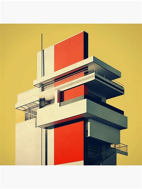 Geometric Bauhaus Architecture Poster