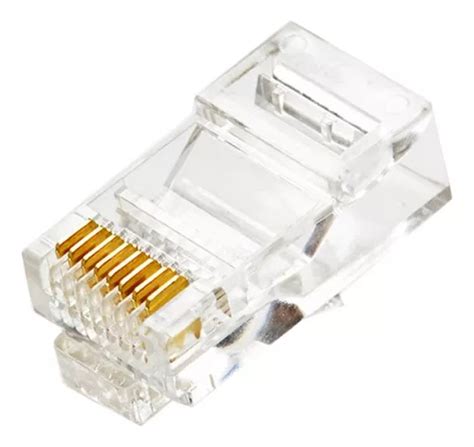 Conector Rede Ez Rj45 Vazado Cat5e 1000un Cont Rj45c100