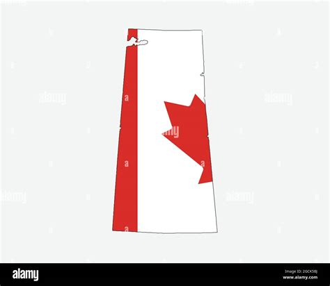 Saskatchewan Map on Canadian Flag. SK, CA Province Map on Canada Flag ...