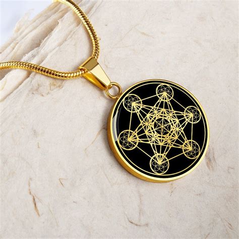 Metatrons Cube Necklace Pendant Jewelry Gold Silver Sacred Etsy