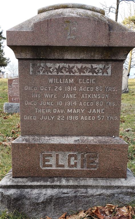 Jane Atkinson Elgie 1834 1914 Mémorial Find a Grave