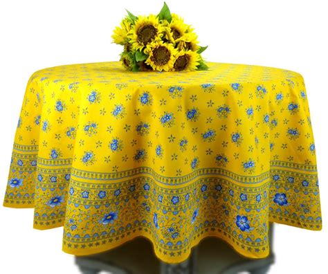 Nappe Ronde Jaune Diam Tre Cm Motif Farandole