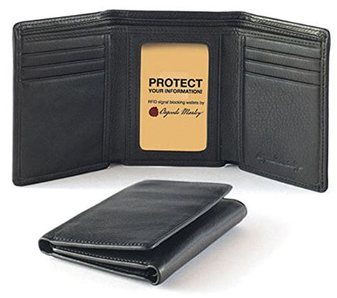 Osgoode Marley Cashmere Rfid Blocking Mens Tri Fold Leather Wallet One