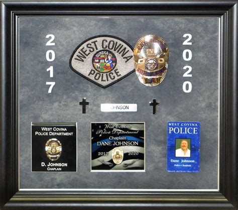 Badge Frame projects for the West Covina Police Department